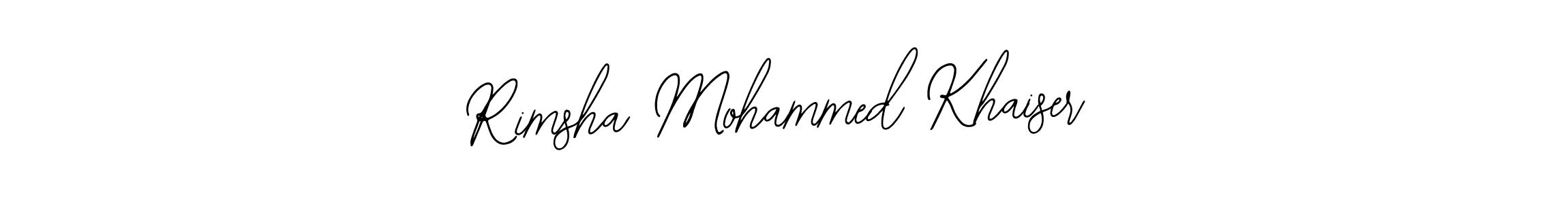 This is the best signature style for the Rimsha Mohammed Khaiser name. Also you like these signature font (Bearetta-2O07w). Mix name signature. Rimsha Mohammed Khaiser signature style 12 images and pictures png