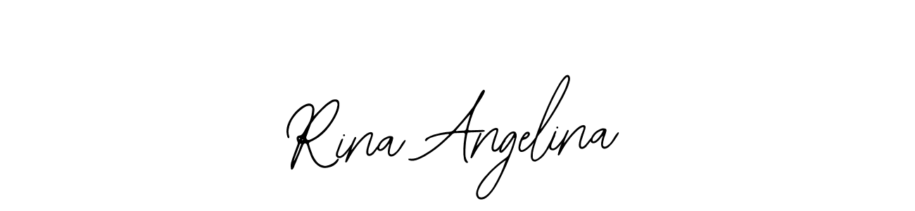 if you are searching for the best signature style for your name Rina Angelina. so please give up your signature search. here we have designed multiple signature styles  using Bearetta-2O07w. Rina Angelina signature style 12 images and pictures png