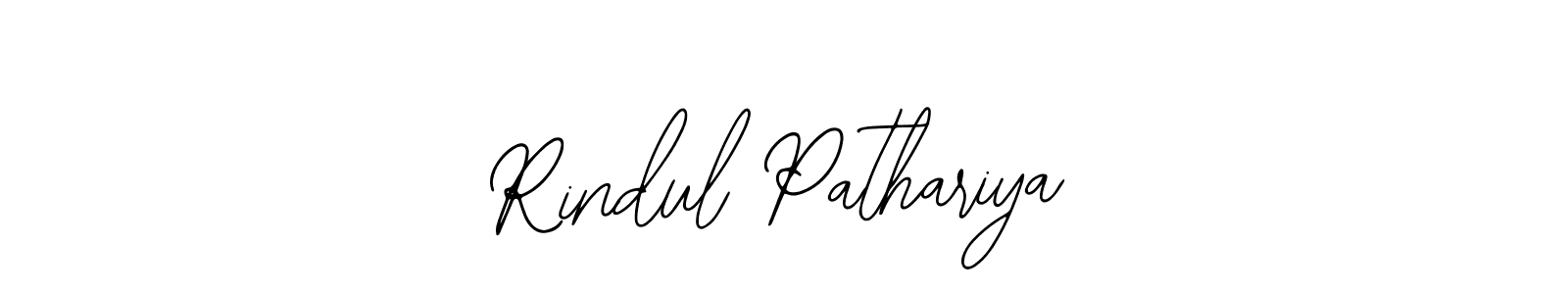 The best way (Bearetta-2O07w) to make a short signature is to pick only two or three words in your name. The name Rindul Pathariya include a total of six letters. For converting this name. Rindul Pathariya signature style 12 images and pictures png