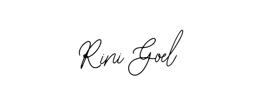 How to make Rini Goel name signature. Use Bearetta-2O07w style for creating short signs online. This is the latest handwritten sign. Rini Goel signature style 12 images and pictures png