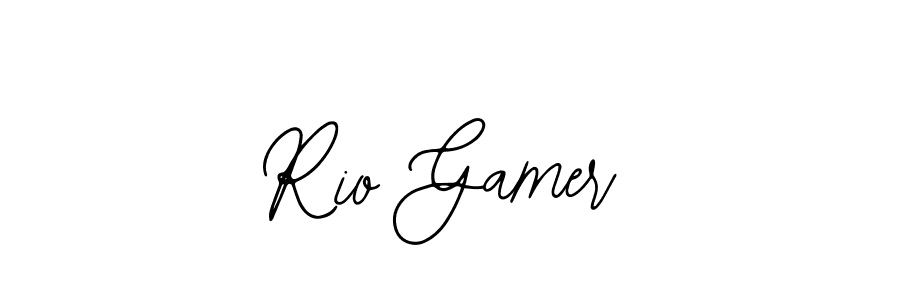 How to make Rio Gamer name signature. Use Bearetta-2O07w style for creating short signs online. This is the latest handwritten sign. Rio Gamer signature style 12 images and pictures png