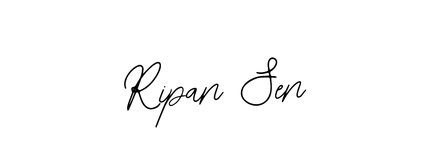 You should practise on your own different ways (Bearetta-2O07w) to write your name (Ripan Sen) in signature. don't let someone else do it for you. Ripan Sen signature style 12 images and pictures png