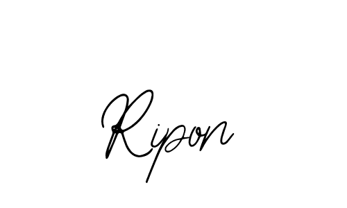 Design your own signature with our free online signature maker. With this signature software, you can create a handwritten (Bearetta-2O07w) signature for name Ripon. Ripon signature style 12 images and pictures png