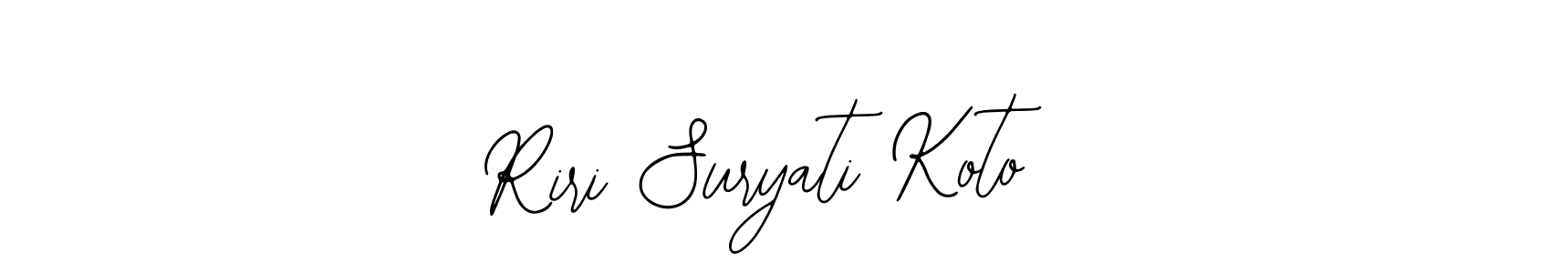 Make a beautiful signature design for name Riri Suryati Koto. With this signature (Bearetta-2O07w) style, you can create a handwritten signature for free. Riri Suryati Koto signature style 12 images and pictures png