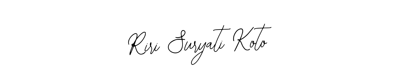 Make a beautiful signature design for name Riri Suryati Koto. With this signature (Bearetta-2O07w) style, you can create a handwritten signature for free. Riri Suryati Koto signature style 12 images and pictures png