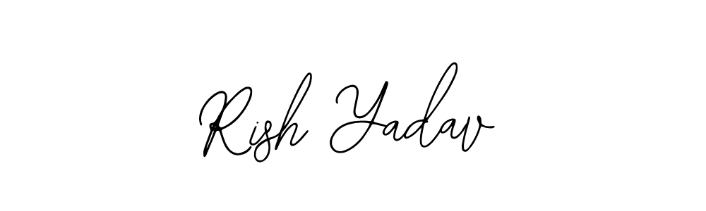 The best way (Bearetta-2O07w) to make a short signature is to pick only two or three words in your name. The name Rish Yadav include a total of six letters. For converting this name. Rish Yadav signature style 12 images and pictures png