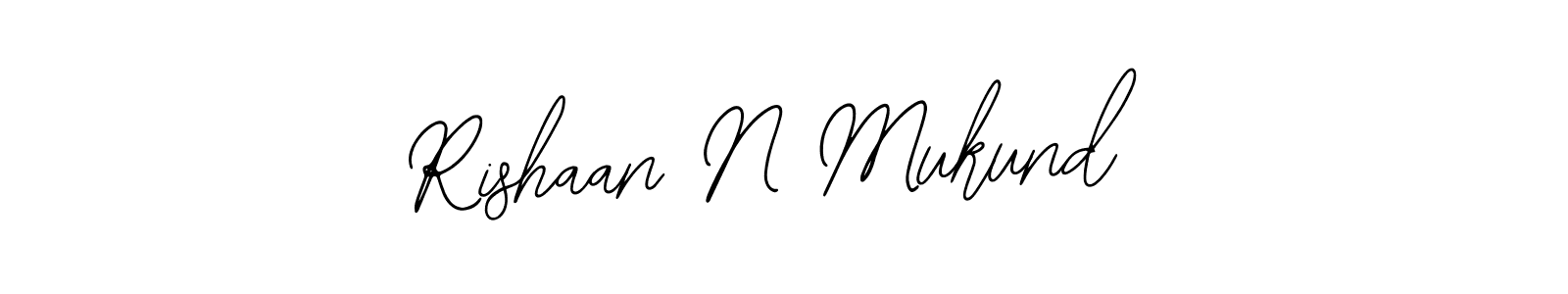 Make a beautiful signature design for name Rishaan N Mukund. With this signature (Bearetta-2O07w) style, you can create a handwritten signature for free. Rishaan N Mukund signature style 12 images and pictures png