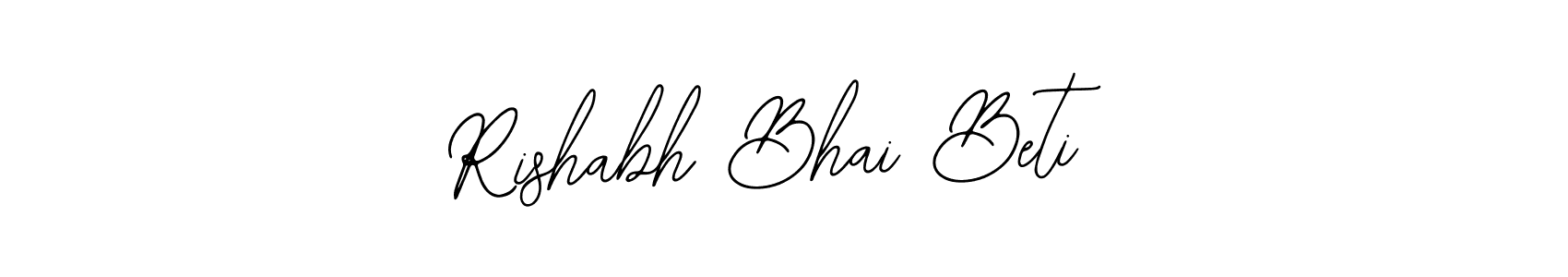 Also we have Rishabh Bhai Beti name is the best signature style. Create professional handwritten signature collection using Bearetta-2O07w autograph style. Rishabh Bhai Beti signature style 12 images and pictures png