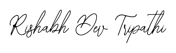 You can use this online signature creator to create a handwritten signature for the name Rishabh Dev Tripathi. This is the best online autograph maker. Rishabh Dev Tripathi signature style 12 images and pictures png