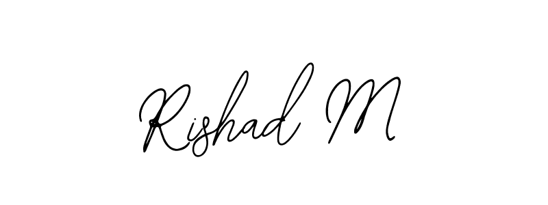 The best way (Bearetta-2O07w) to make a short signature is to pick only two or three words in your name. The name Rishad M include a total of six letters. For converting this name. Rishad M signature style 12 images and pictures png