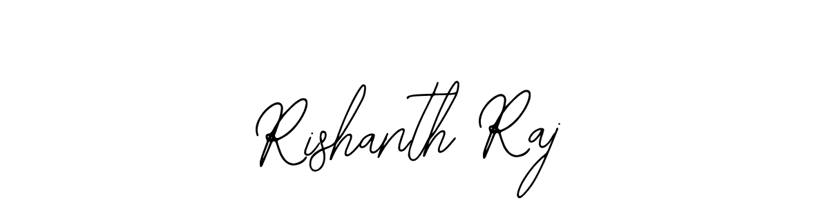 The best way (Bearetta-2O07w) to make a short signature is to pick only two or three words in your name. The name Rishanth Raj include a total of six letters. For converting this name. Rishanth Raj signature style 12 images and pictures png