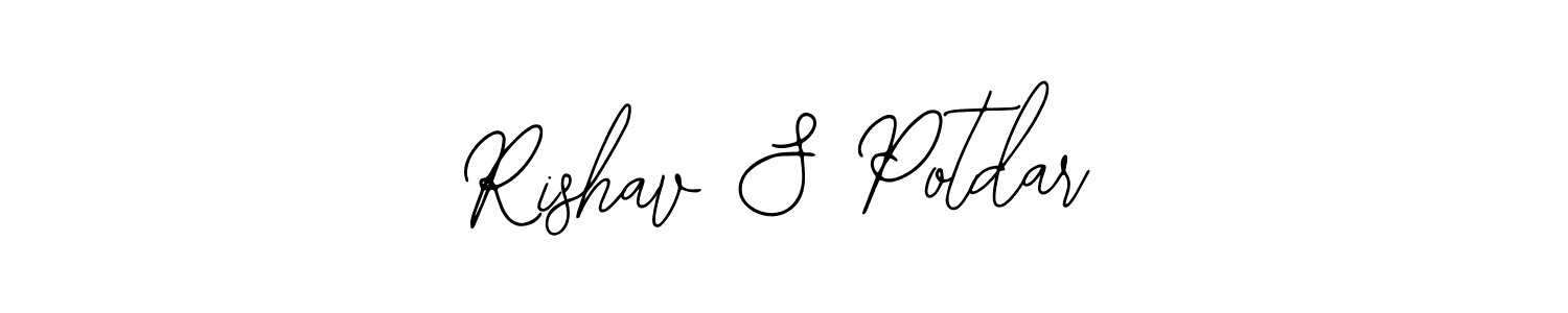 The best way (Bearetta-2O07w) to make a short signature is to pick only two or three words in your name. The name Rishav S Potdar include a total of six letters. For converting this name. Rishav S Potdar signature style 12 images and pictures png