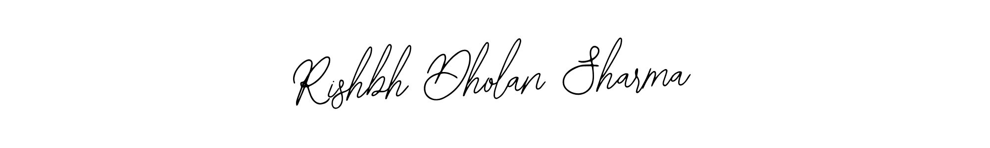 How to make Rishbh Dholan Sharma name signature. Use Bearetta-2O07w style for creating short signs online. This is the latest handwritten sign. Rishbh Dholan Sharma signature style 12 images and pictures png