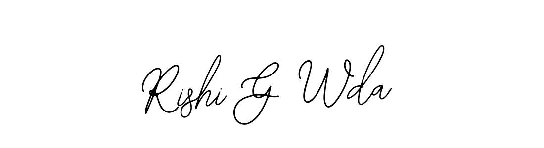 Bearetta-2O07w is a professional signature style that is perfect for those who want to add a touch of class to their signature. It is also a great choice for those who want to make their signature more unique. Get Rishi G Wda name to fancy signature for free. Rishi G Wda signature style 12 images and pictures png