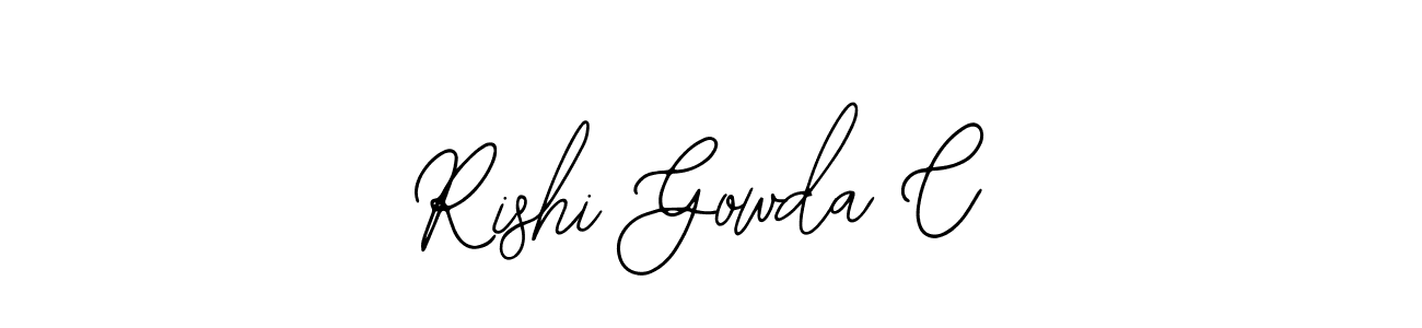 How to make Rishi Gowda C name signature. Use Bearetta-2O07w style for creating short signs online. This is the latest handwritten sign. Rishi Gowda C signature style 12 images and pictures png