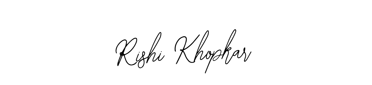 How to make Rishi Khopkar name signature. Use Bearetta-2O07w style for creating short signs online. This is the latest handwritten sign. Rishi Khopkar signature style 12 images and pictures png
