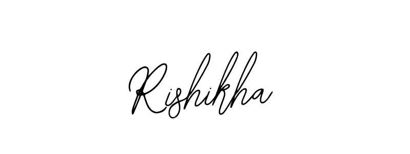 How to make Rishikha name signature. Use Bearetta-2O07w style for creating short signs online. This is the latest handwritten sign. Rishikha signature style 12 images and pictures png