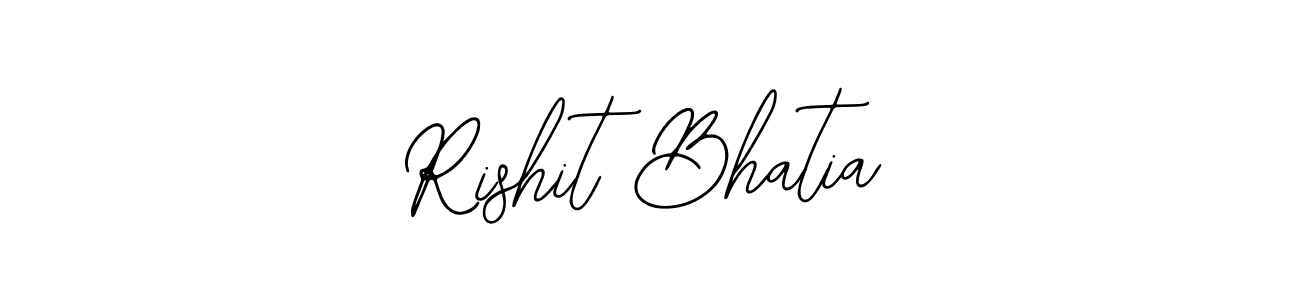 The best way (Bearetta-2O07w) to make a short signature is to pick only two or three words in your name. The name Rishit Bhatia include a total of six letters. For converting this name. Rishit Bhatia signature style 12 images and pictures png