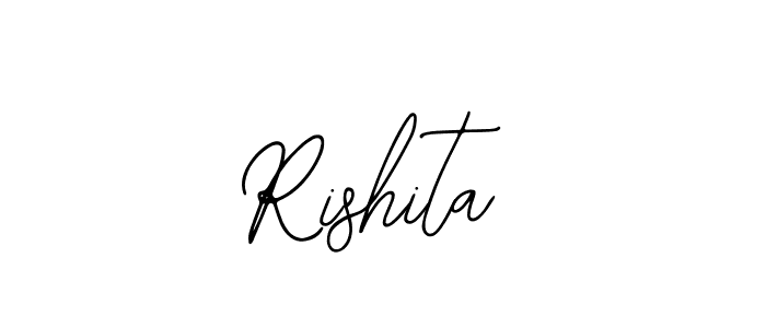 Use a signature maker to create a handwritten signature online. With this signature software, you can design (Bearetta-2O07w) your own signature for name Rishita. Rishita signature style 12 images and pictures png