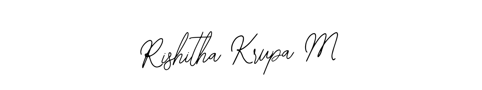 See photos of Rishitha Krupa M official signature by Spectra . Check more albums & portfolios. Read reviews & check more about Bearetta-2O07w font. Rishitha Krupa M signature style 12 images and pictures png