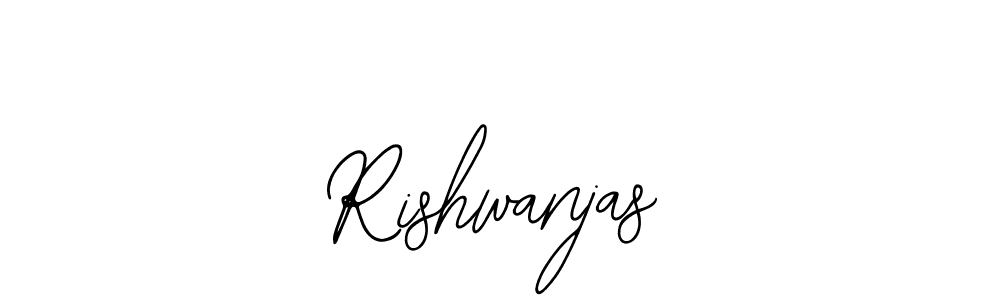 How to make Rishwanjas name signature. Use Bearetta-2O07w style for creating short signs online. This is the latest handwritten sign. Rishwanjas signature style 12 images and pictures png