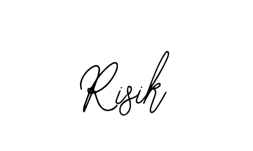 How to make Risik name signature. Use Bearetta-2O07w style for creating short signs online. This is the latest handwritten sign. Risik signature style 12 images and pictures png