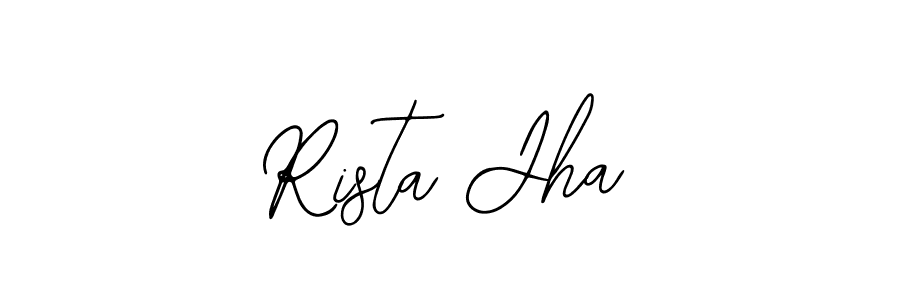 You should practise on your own different ways (Bearetta-2O07w) to write your name (Rista Jha) in signature. don't let someone else do it for you. Rista Jha signature style 12 images and pictures png