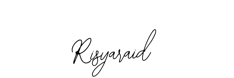 How to make Risyaraid name signature. Use Bearetta-2O07w style for creating short signs online. This is the latest handwritten sign. Risyaraid signature style 12 images and pictures png