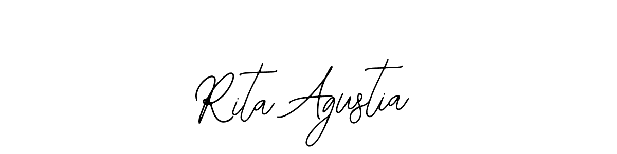 You should practise on your own different ways (Bearetta-2O07w) to write your name (Rita Agustia) in signature. don't let someone else do it for you. Rita Agustia signature style 12 images and pictures png