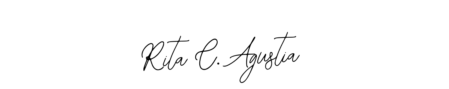 Make a beautiful signature design for name Rita C. Agustia. With this signature (Bearetta-2O07w) style, you can create a handwritten signature for free. Rita C. Agustia signature style 12 images and pictures png