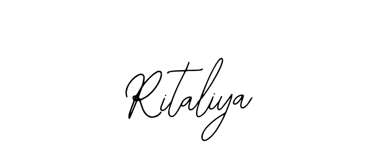 How to make Ritaliya name signature. Use Bearetta-2O07w style for creating short signs online. This is the latest handwritten sign. Ritaliya signature style 12 images and pictures png