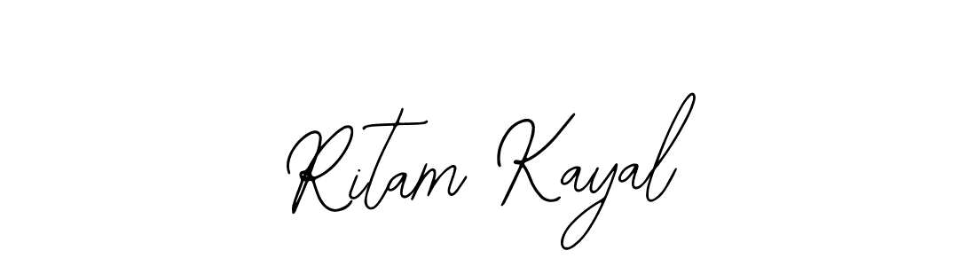 if you are searching for the best signature style for your name Ritam Kayal. so please give up your signature search. here we have designed multiple signature styles  using Bearetta-2O07w. Ritam Kayal signature style 12 images and pictures png