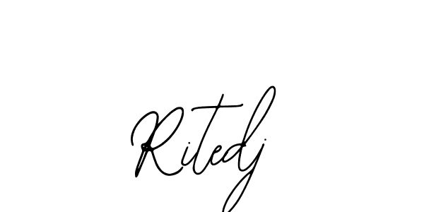 The best way (Bearetta-2O07w) to make a short signature is to pick only two or three words in your name. The name Ritedj include a total of six letters. For converting this name. Ritedj signature style 12 images and pictures png