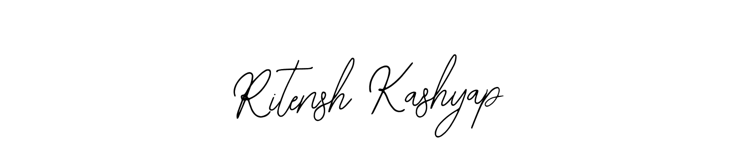 You should practise on your own different ways (Bearetta-2O07w) to write your name (Ritensh Kashyap) in signature. don't let someone else do it for you. Ritensh Kashyap signature style 12 images and pictures png