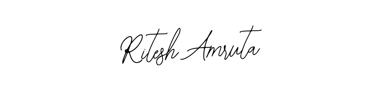 The best way (Bearetta-2O07w) to make a short signature is to pick only two or three words in your name. The name Ritesh Amruta include a total of six letters. For converting this name. Ritesh Amruta signature style 12 images and pictures png