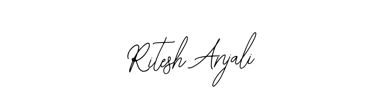 The best way (Bearetta-2O07w) to make a short signature is to pick only two or three words in your name. The name Ritesh Anjali include a total of six letters. For converting this name. Ritesh Anjali signature style 12 images and pictures png