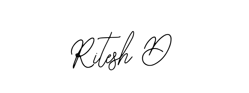 if you are searching for the best signature style for your name Ritesh D. so please give up your signature search. here we have designed multiple signature styles  using Bearetta-2O07w. Ritesh D signature style 12 images and pictures png