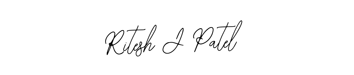 Ritesh J Patel stylish signature style. Best Handwritten Sign (Bearetta-2O07w) for my name. Handwritten Signature Collection Ideas for my name Ritesh J Patel. Ritesh J Patel signature style 12 images and pictures png