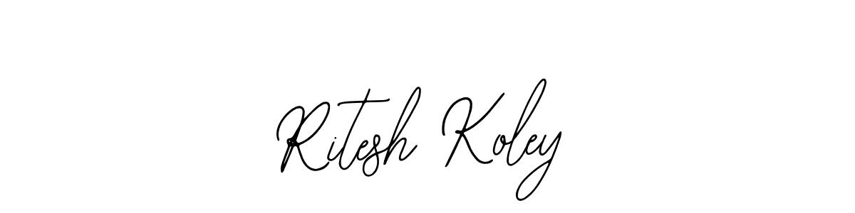 The best way (Bearetta-2O07w) to make a short signature is to pick only two or three words in your name. The name Ritesh Koley include a total of six letters. For converting this name. Ritesh Koley signature style 12 images and pictures png