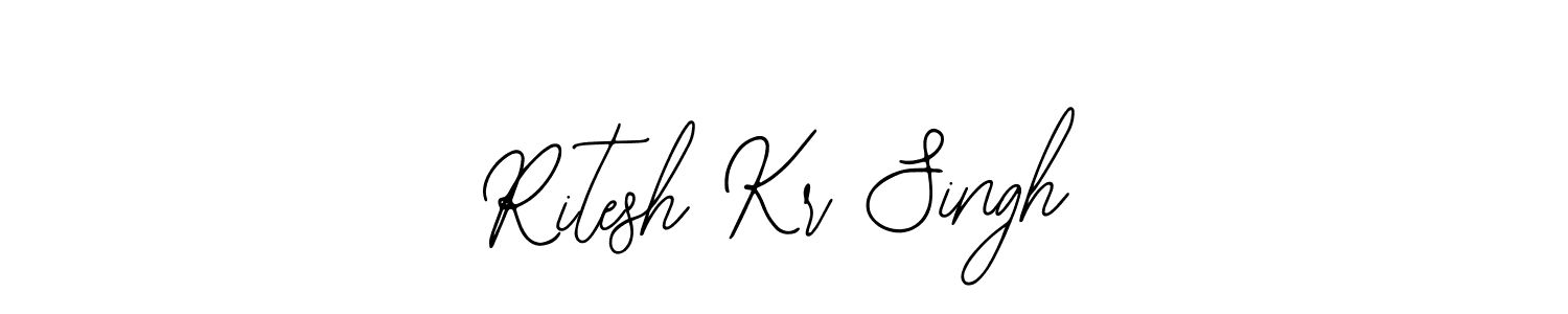 Bearetta-2O07w is a professional signature style that is perfect for those who want to add a touch of class to their signature. It is also a great choice for those who want to make their signature more unique. Get Ritesh Kr Singh name to fancy signature for free. Ritesh Kr Singh signature style 12 images and pictures png