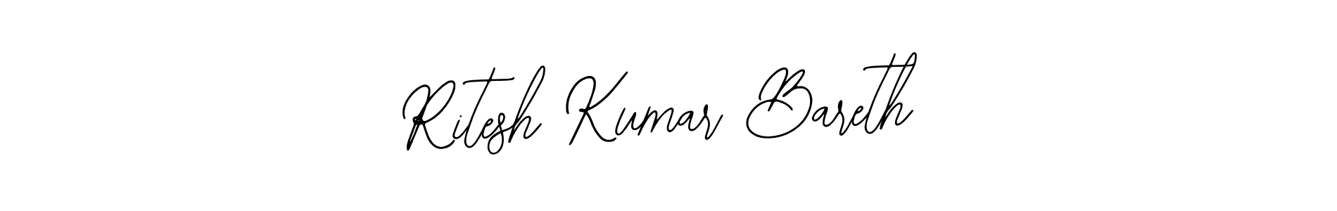 How to make Ritesh Kumar Bareth name signature. Use Bearetta-2O07w style for creating short signs online. This is the latest handwritten sign. Ritesh Kumar Bareth signature style 12 images and pictures png