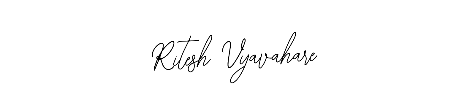 You should practise on your own different ways (Bearetta-2O07w) to write your name (Ritesh Vyavahare) in signature. don't let someone else do it for you. Ritesh Vyavahare signature style 12 images and pictures png