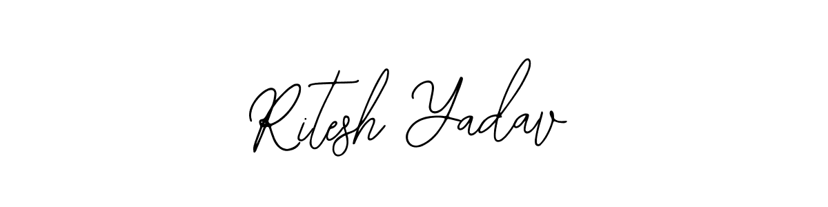 How to make Ritesh Yadav name signature. Use Bearetta-2O07w style for creating short signs online. This is the latest handwritten sign. Ritesh Yadav signature style 12 images and pictures png