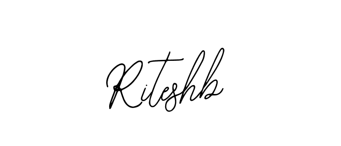 Use a signature maker to create a handwritten signature online. With this signature software, you can design (Bearetta-2O07w) your own signature for name Riteshb. Riteshb signature style 12 images and pictures png