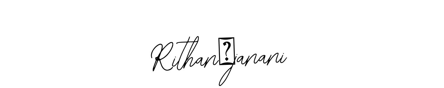 How to make Rithan♡janani name signature. Use Bearetta-2O07w style for creating short signs online. This is the latest handwritten sign. Rithan♡janani signature style 12 images and pictures png
