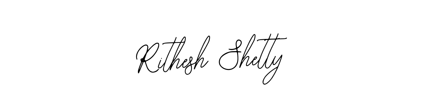 How to make Rithesh Shetty name signature. Use Bearetta-2O07w style for creating short signs online. This is the latest handwritten sign. Rithesh Shetty signature style 12 images and pictures png