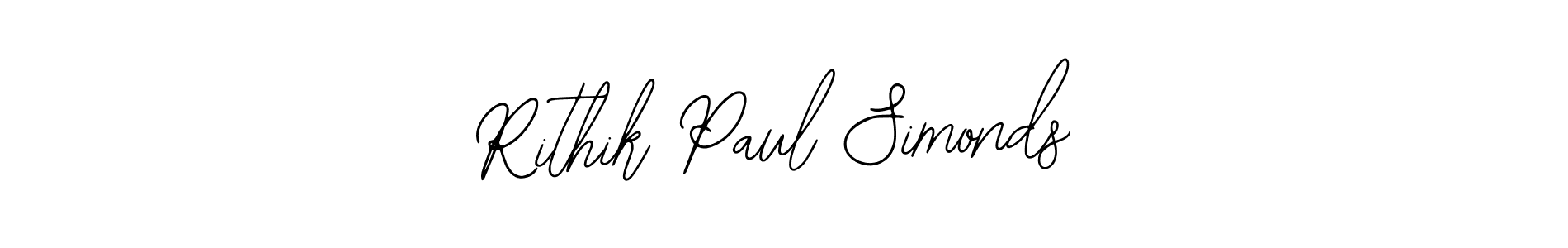 The best way (Bearetta-2O07w) to make a short signature is to pick only two or three words in your name. The name Rithik Paul Simonds include a total of six letters. For converting this name. Rithik Paul Simonds signature style 12 images and pictures png