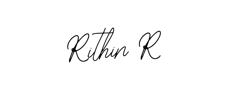 You should practise on your own different ways (Bearetta-2O07w) to write your name (Rithin R) in signature. don't let someone else do it for you. Rithin R signature style 12 images and pictures png
