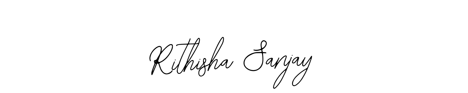 How to make Rithisha Sanjay name signature. Use Bearetta-2O07w style for creating short signs online. This is the latest handwritten sign. Rithisha Sanjay signature style 12 images and pictures png