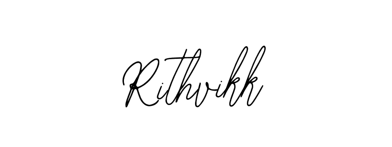 How to make Rithvikk name signature. Use Bearetta-2O07w style for creating short signs online. This is the latest handwritten sign. Rithvikk signature style 12 images and pictures png